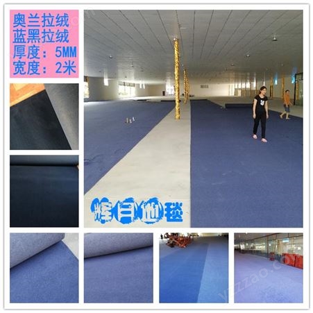 惠伦上海 辉月地毯 展会地毯厂家 蓝黑拉绒 奥兰拉绒地毯 无锡量大从优