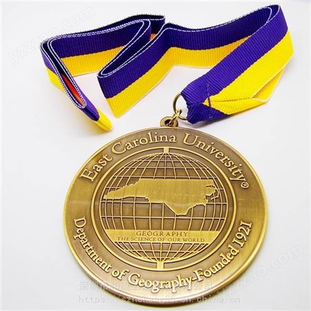 马拉松金属奖牌定做 双面立体LOGO奖牌 锌合金电镀奖牌制作