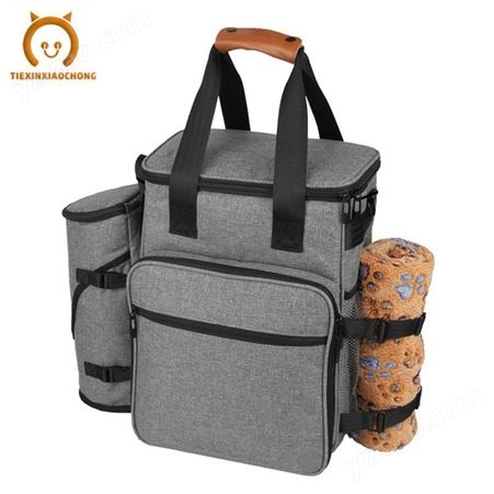汉邦宠物旅行双肩包 可折叠手提收纳妈咪包 户外旅行宠物食品背包