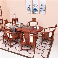 红木家具实木茶桌 花梨木组合泡茶办公 中式茶几桌家具厂家