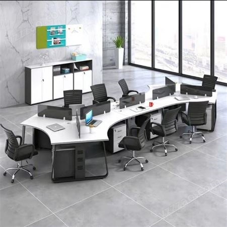 办工桌职员办公桌简约现代异型员工位多人办工作桌办公室桌椅组合