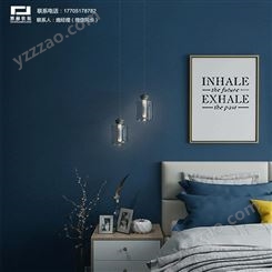 定制墙布公司 无缝壁布地中海浅蓝色 宣绒墙布卧室客厅藏蓝雾霾素色