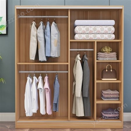 卧室家具生产 雅赫软装 整体实木衣柜定制 简约现代